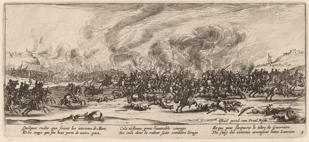 La battaglia da Gerrit van Schagen after Jacques Callot