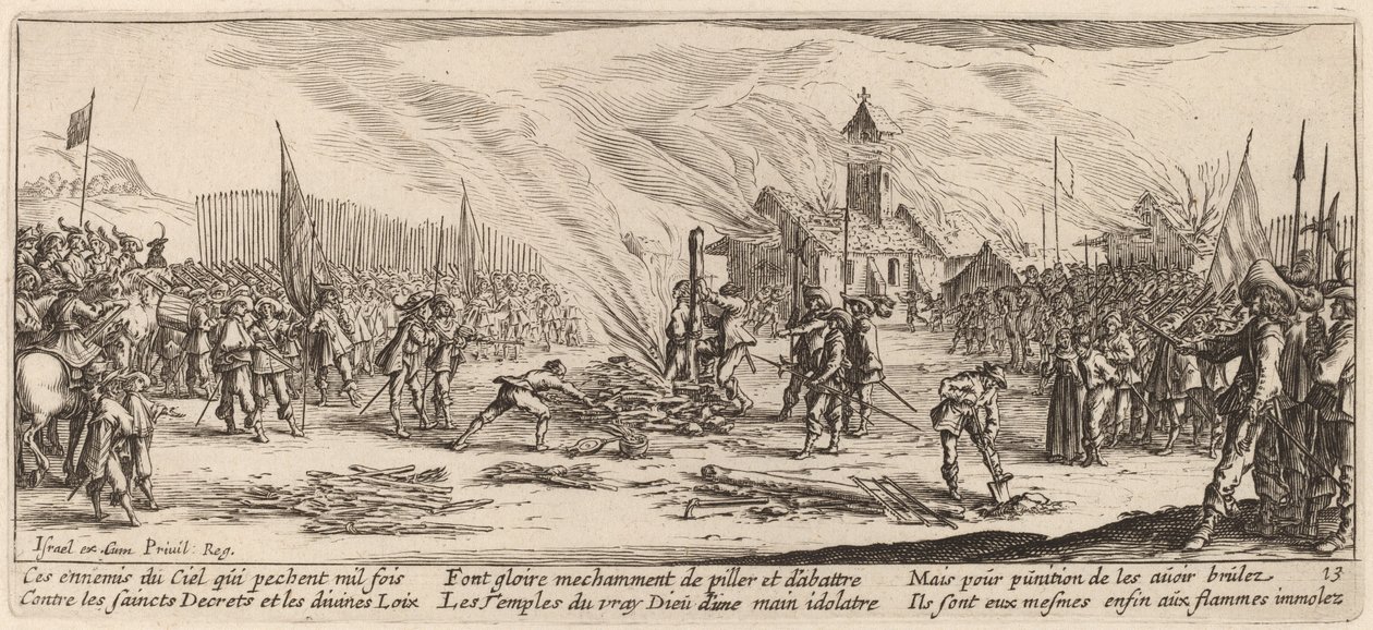 Il Rogo da Gerrit van Schagen after Jacques Callot