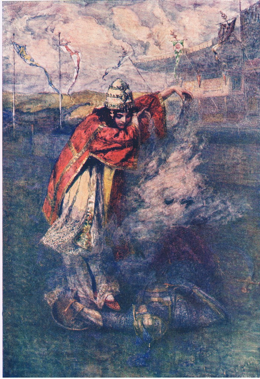 Duessa disperse la nuvola incantata, Storie della Regina delle Fate pubblicate da George Harrap and Company da Gertrude E. Demain (after) Hammond