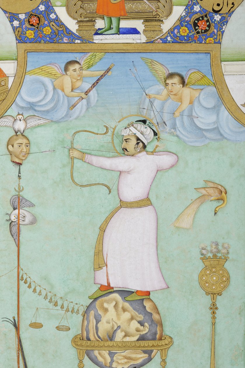 (dettaglio) Ritratto allegorico di Jahangir da Ghulam Ali Khan