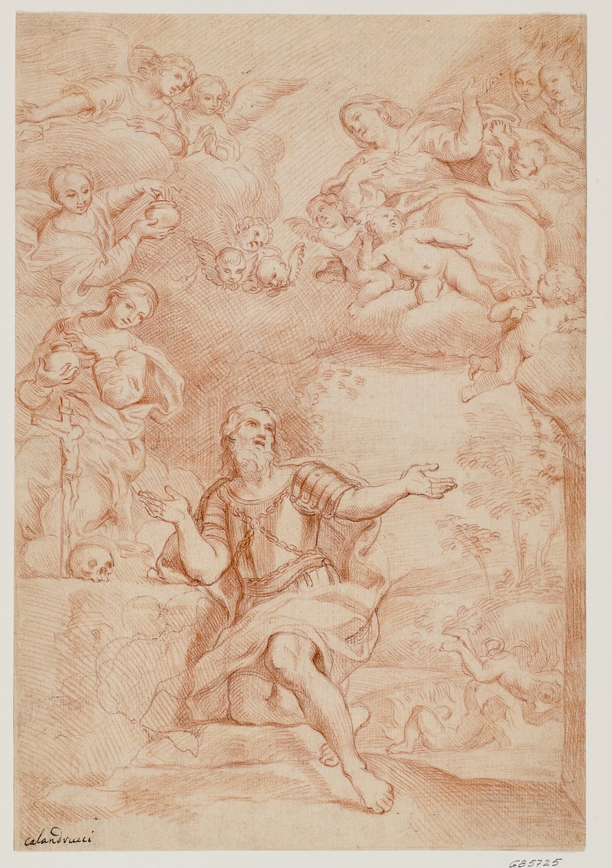 La Madonna e due donne (le tre Marie) che appaiono in una visione a San Guglielmo d
