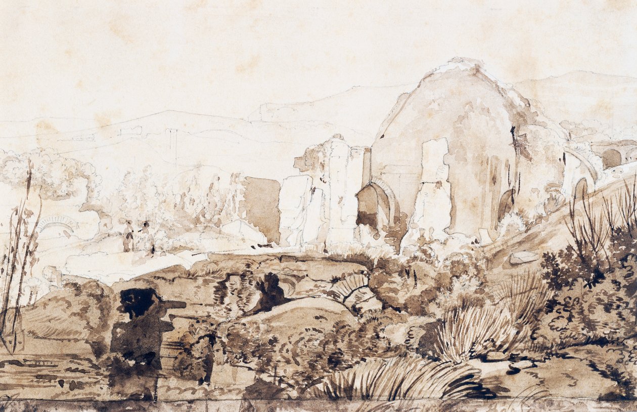 Tempio di Diana a Baia, c.1844 da Giacinto Gigante