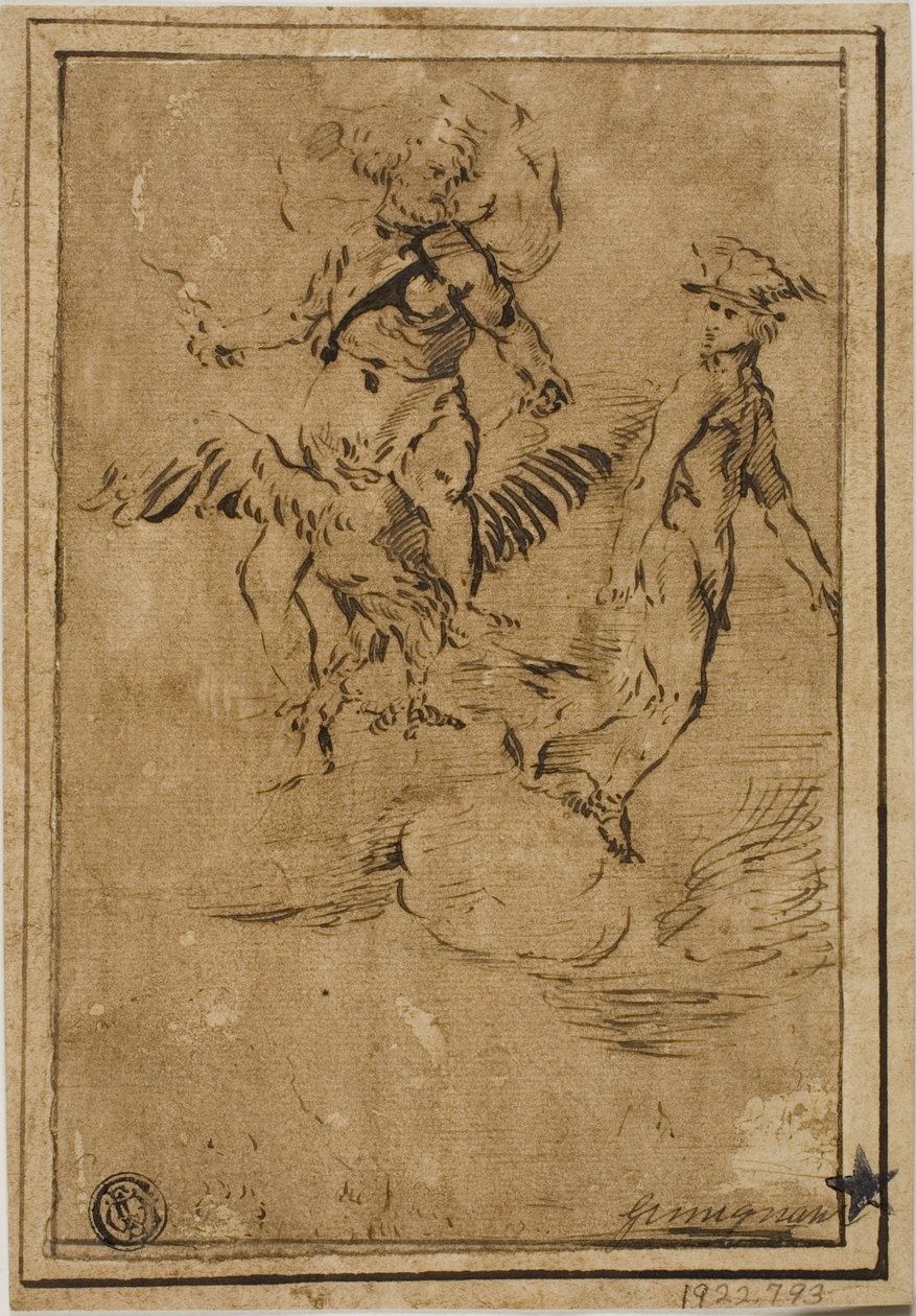 Giove e Mercurio tra le nuvole da Giacinto Gimignani