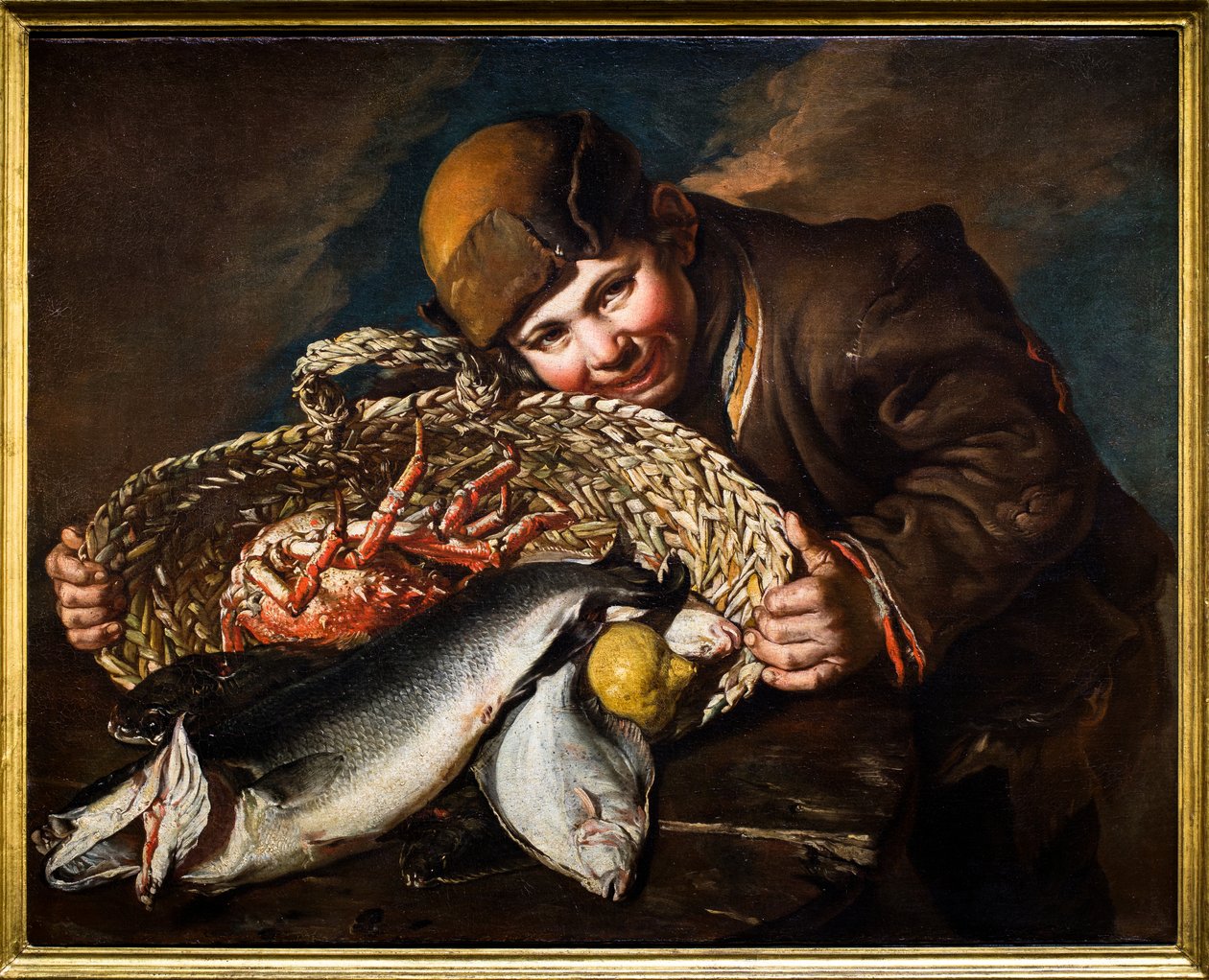 Ragazzo con cesto di pesce, 1734 - 1736 ca. da Giacomo (1698-1767) Ceruti