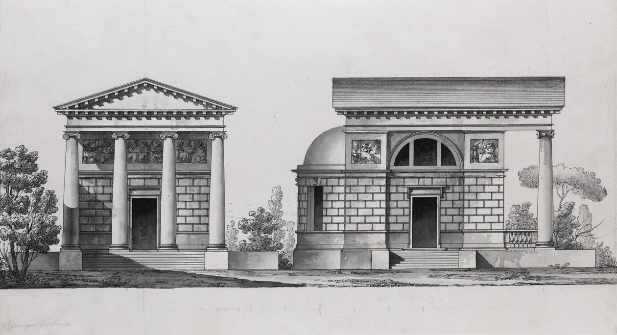 Progetto di chiesa per la famiglia Tutomlin da Giacomo Antonio Domenico Quarenghi