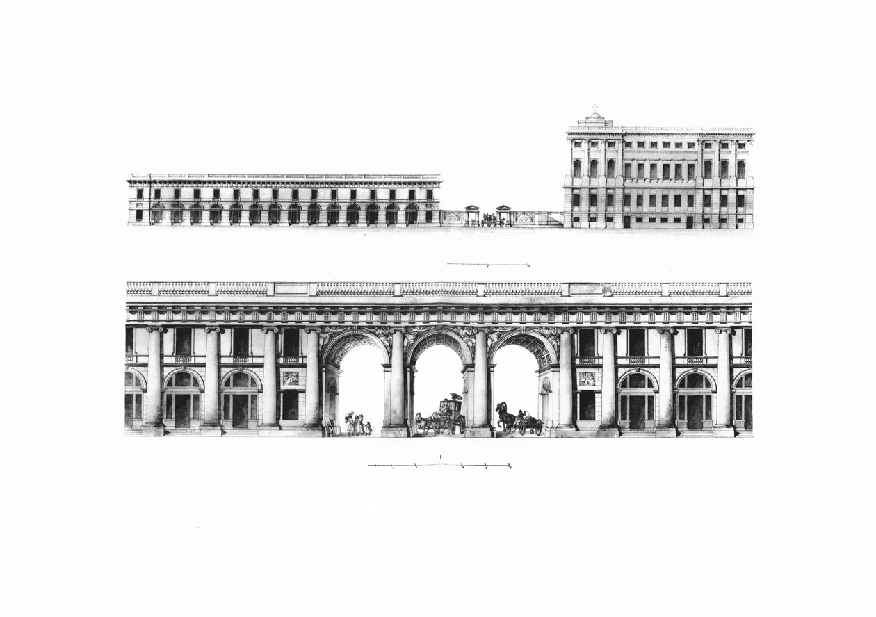 Progetto della Cancelleria del Gabinetto di Sua Maestà Imperiale a Pietroburgo, 1802 da Giacomo Antonio Domenico Quarenghi