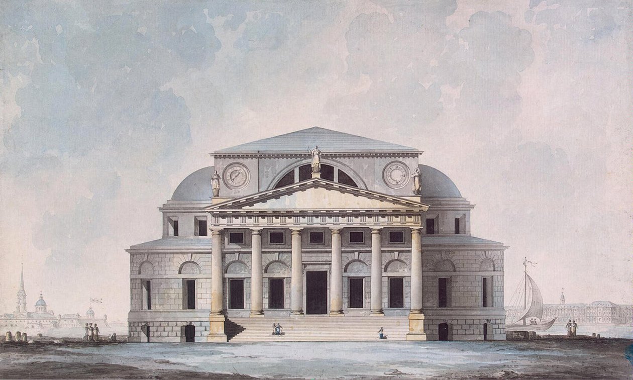 Facciata del Palazzo della Borsa a San Pietroburgo, 1783 da Giacomo Antonio Domenico Quarenghi