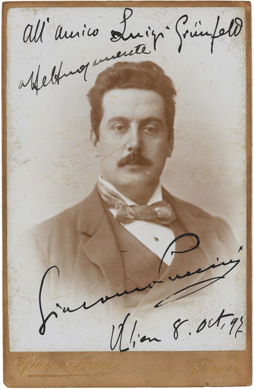 Ritratto del compositore Giacomo Puccini 1858-1924, 1897 da Giacomo Brogi