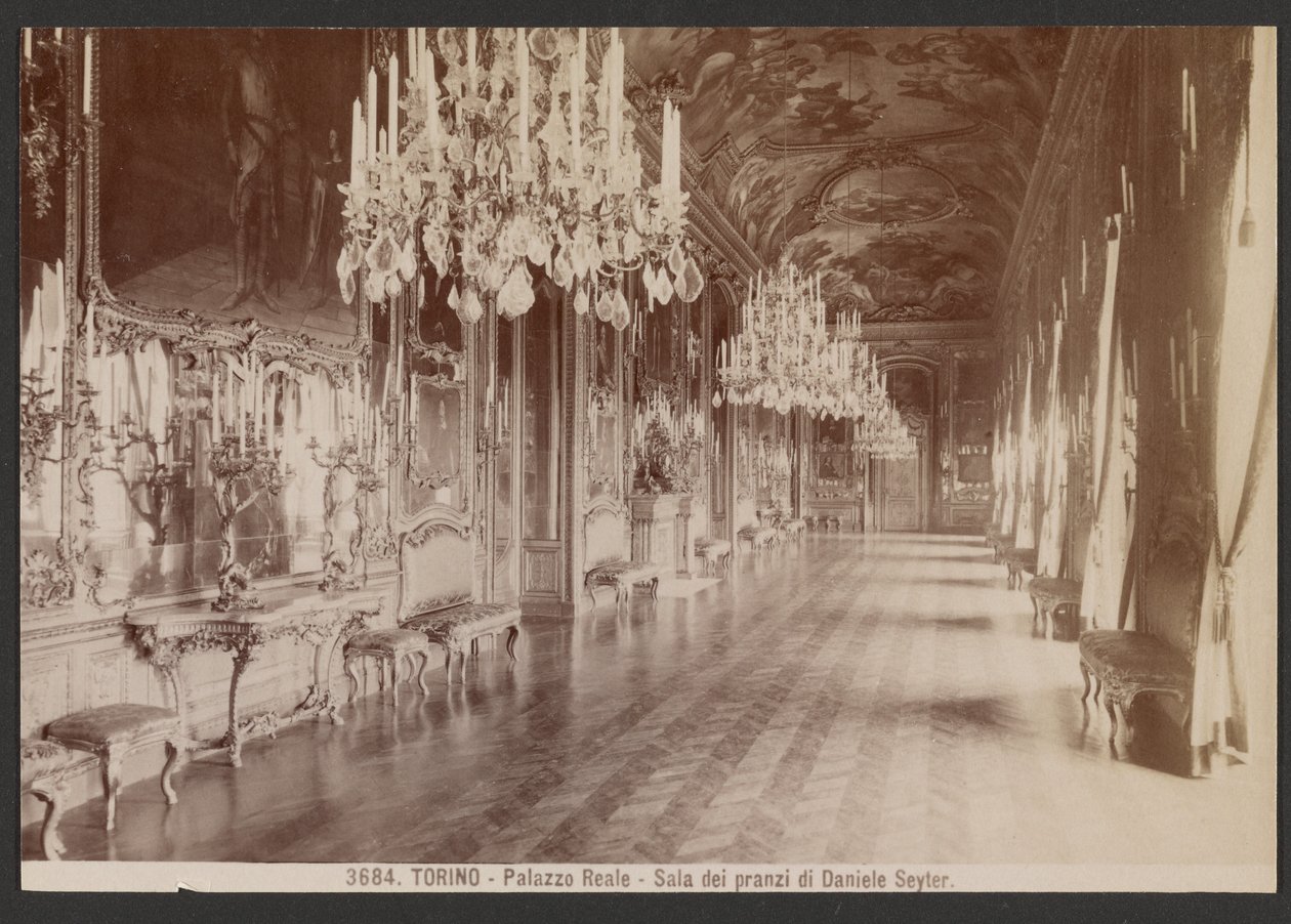 Torino - Palazzo Reale - Sala da pranzo di Daniele Seiter da Giacomo Brogi