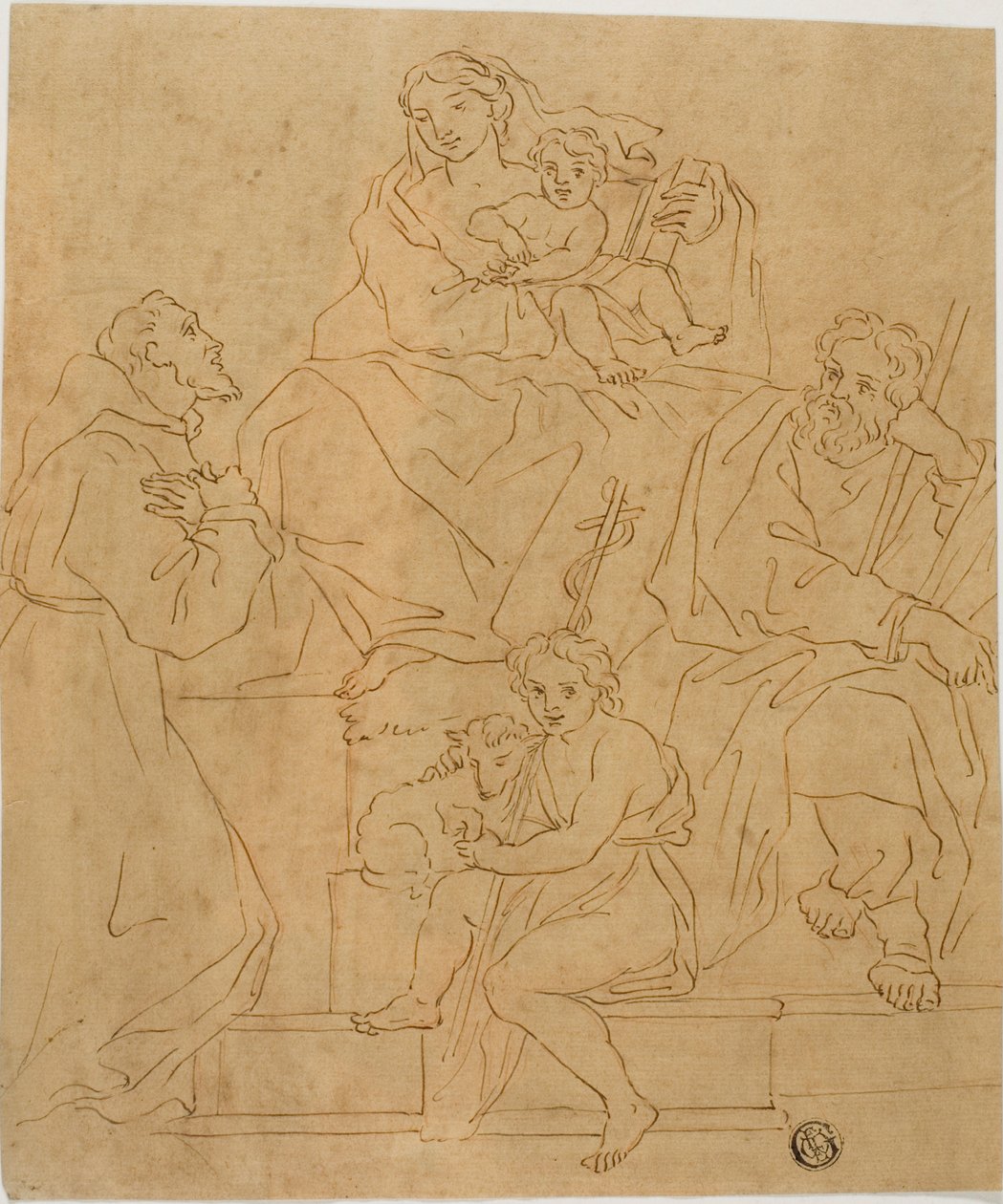 Sacra Famiglia con San Francesco d
