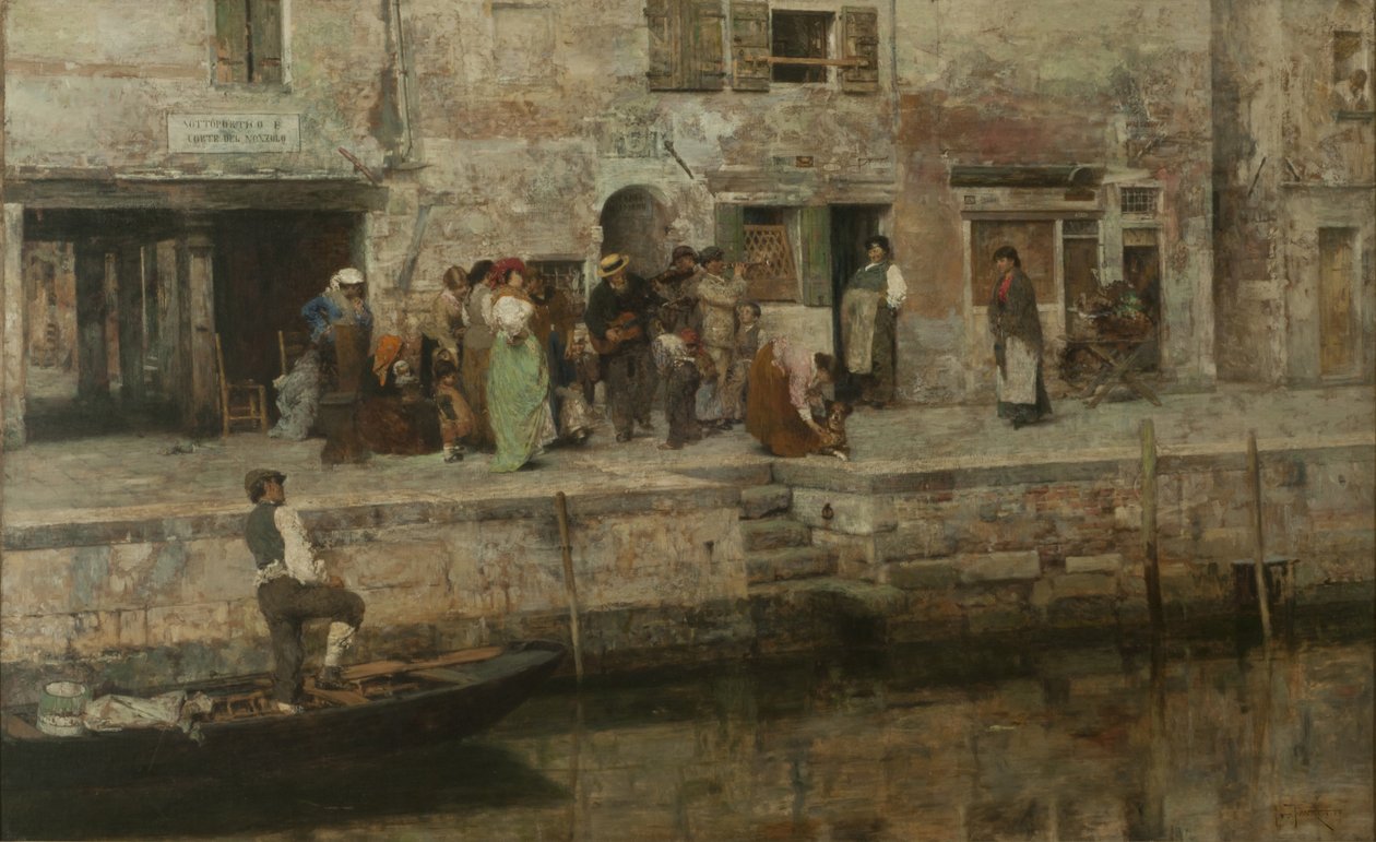 Musicisti itineranti, c.1881-83 da Giacomo Favretto