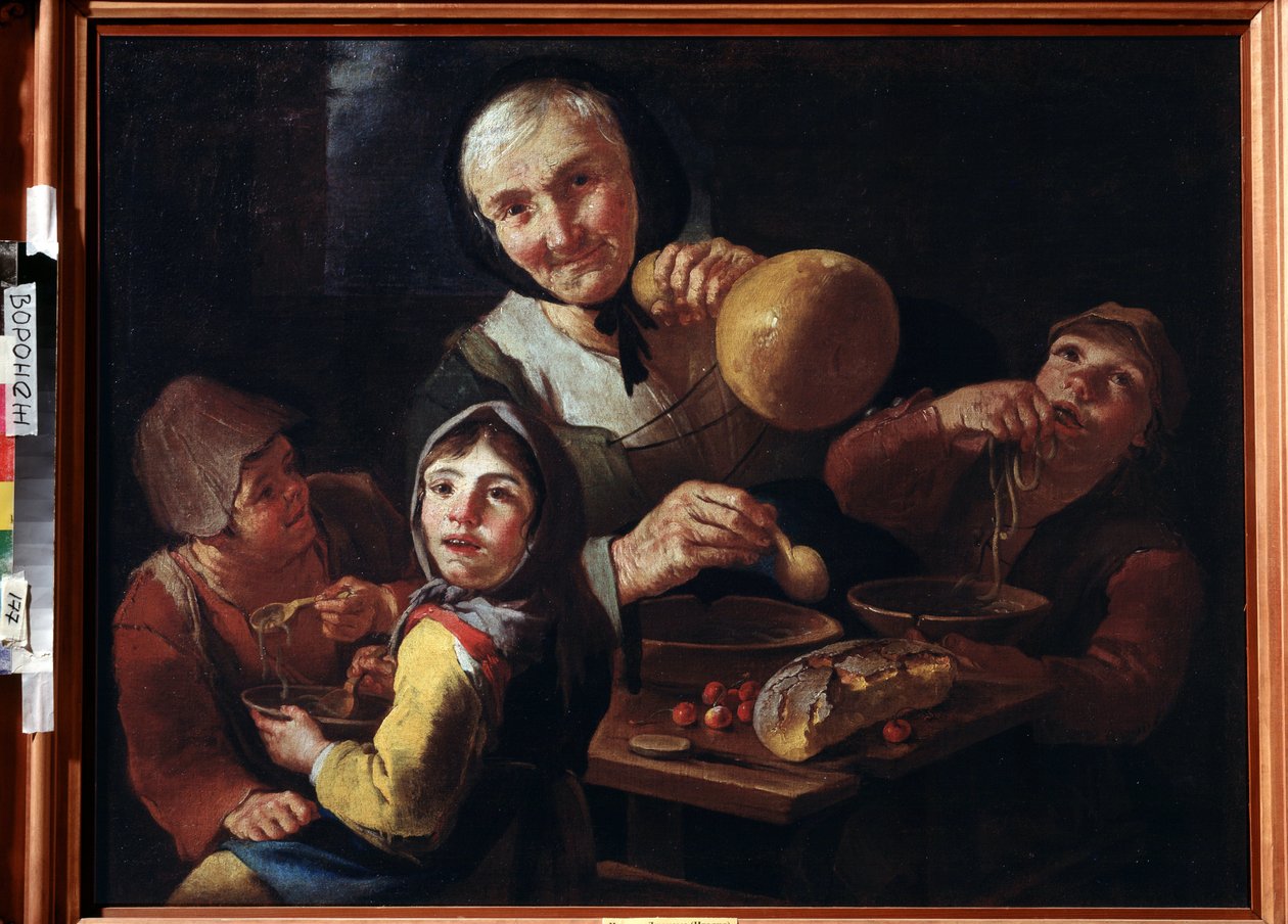 Il pranzo dei contadini. Museo delle Belle Arti Ivan Kramskoy, Voronež da Giacomo Francesco Cipper