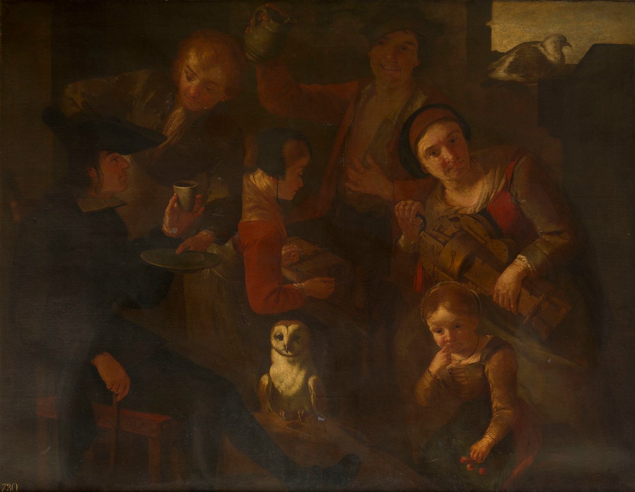 Contadini con barbagianni da Giacomo Francesco Cipper