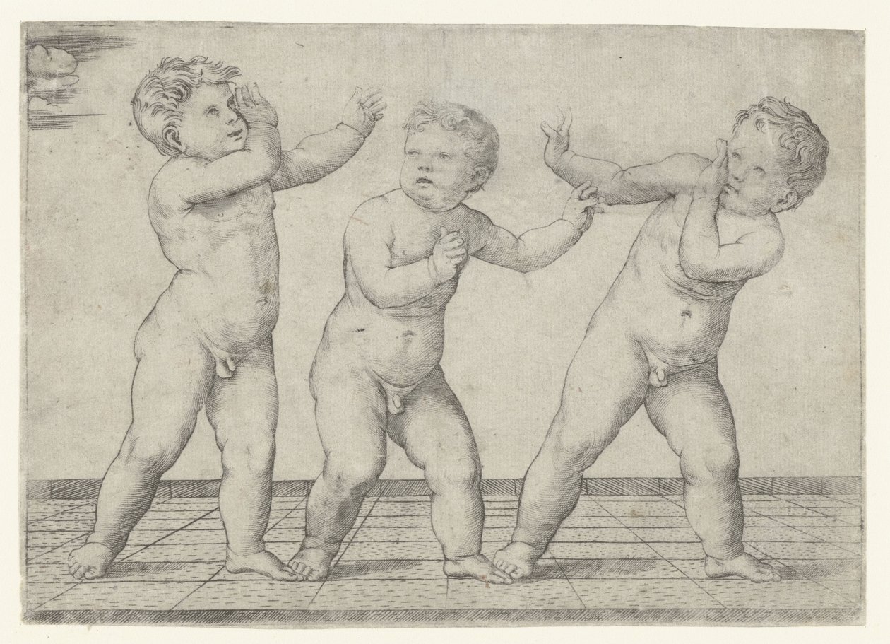 Tre bambini nudi da Giacomo Francia