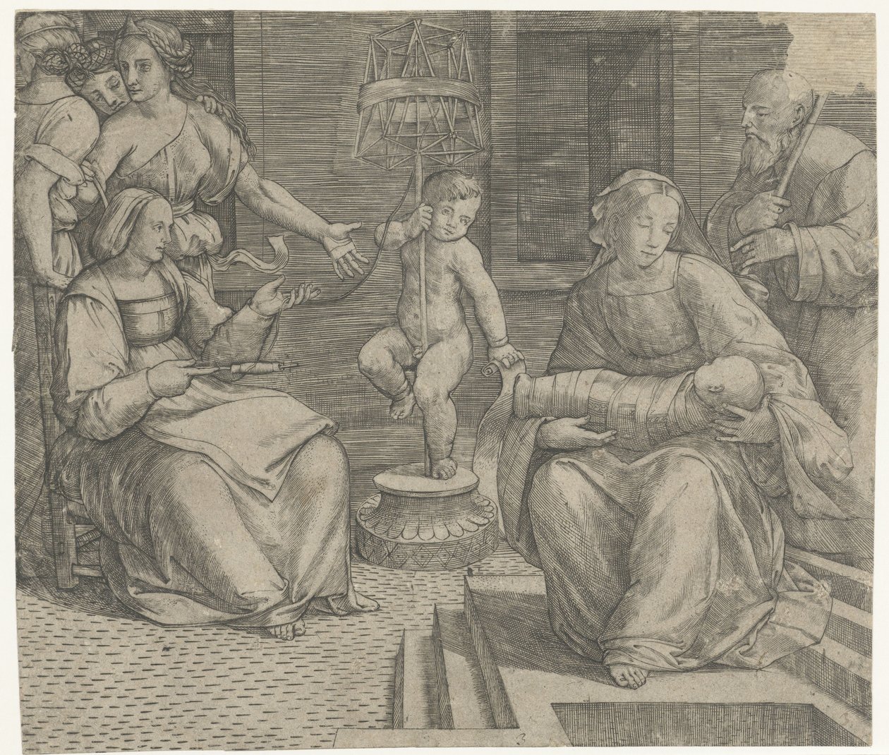 Sacra Famiglia con Elisabetta e Giovanni Battista da Giacomo Francia