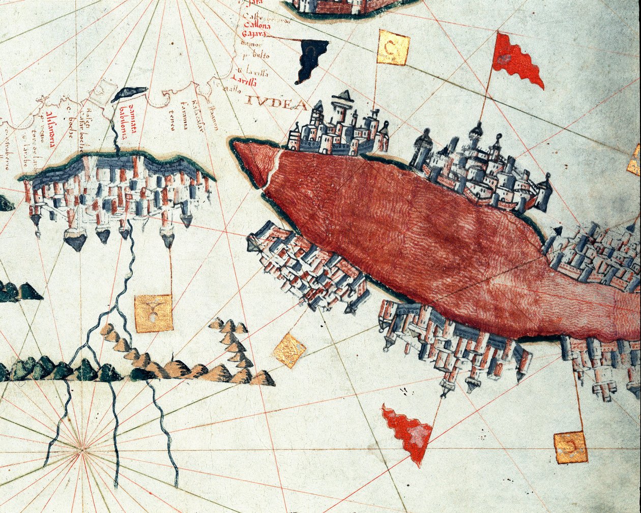 Il Mar Rosso e il Canale di Suez da Giacomo Maggiolo