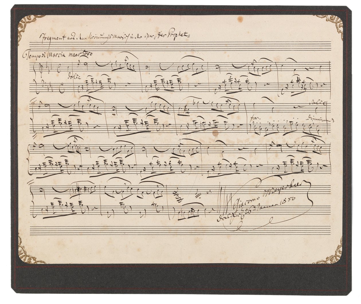 Frammento di Meyerbeer dalla Marcia dell