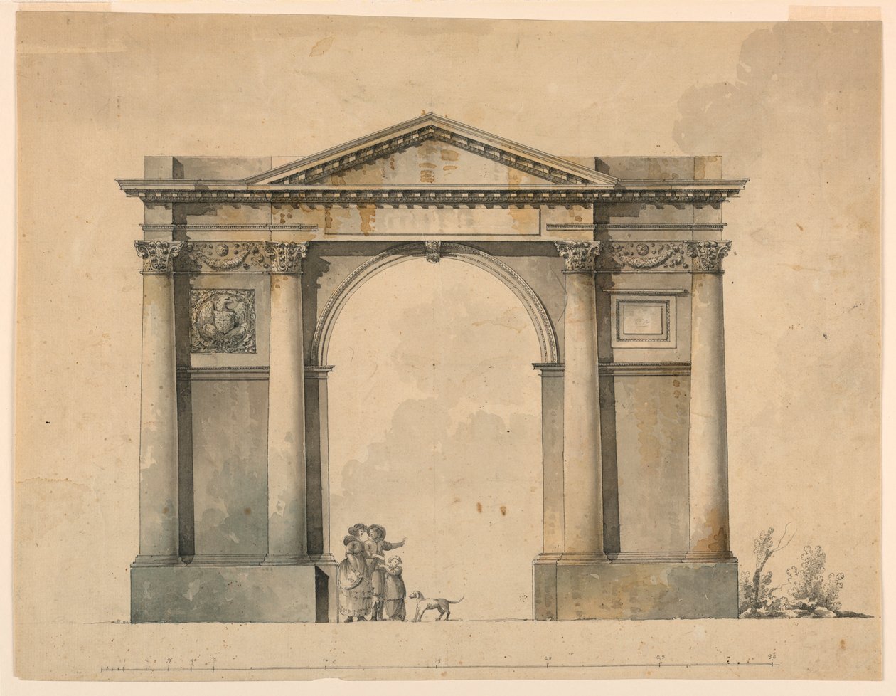 Progetto per un Arco Trionfale per Napoleone I, Bergamo, Italia da Giacomo Quarenghi