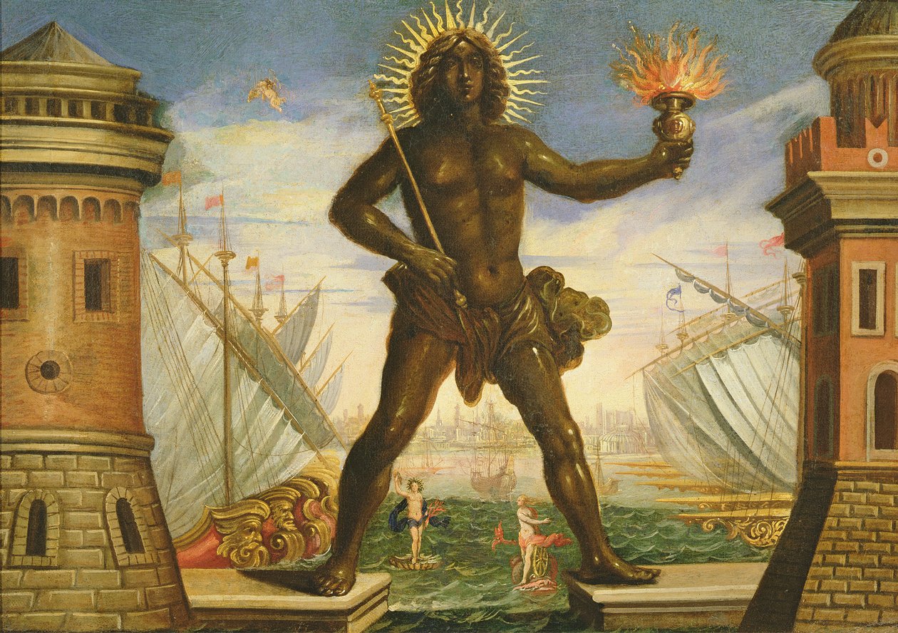 Prologo: il porto con il Colosso di Rodi da Giacomo Torelli