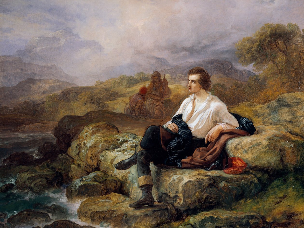 Lord Byron sulla riva del mare ellenico, di Giacomo Trecourt da Giacomo Trecourt