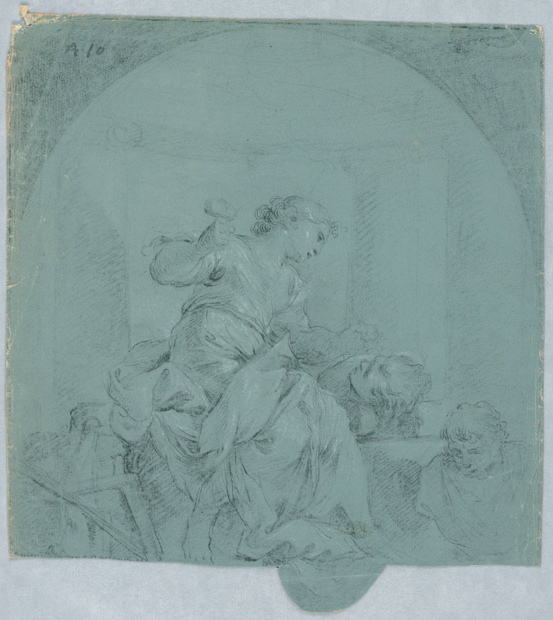 Progetto per Allegoria della Scultura da Giacomo Zampa
