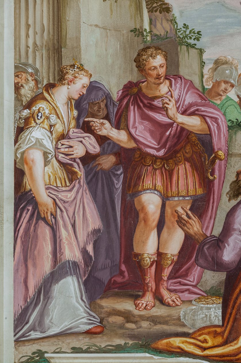 La clemenza di Scipione, Sala principale, c.1565 (affresco) da Giambattista Zelotti