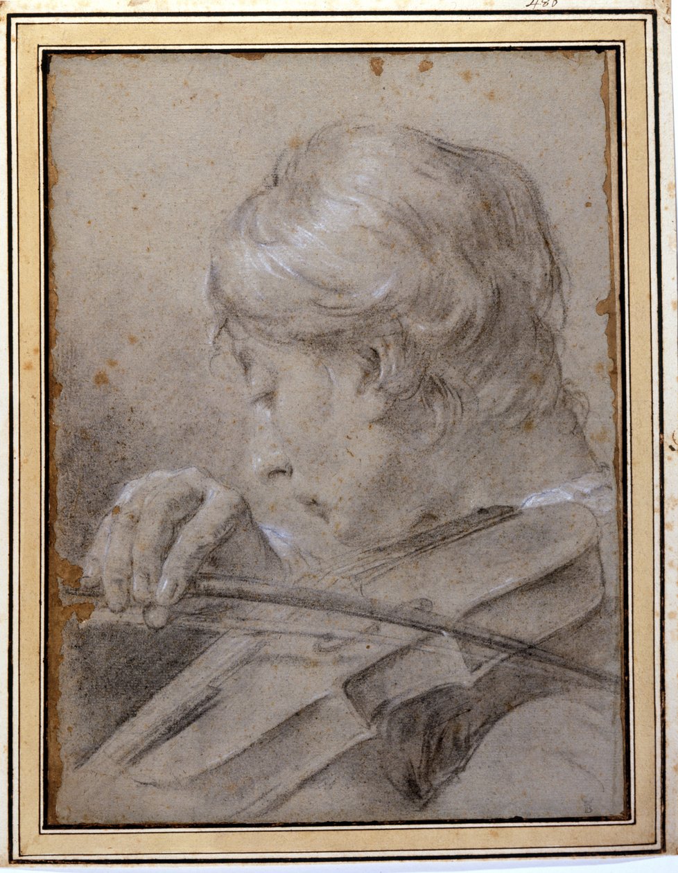 Il violinista. G. P. Piazzetta (1683 - 1754). Milano, Brera da Giambattista Piazzetta