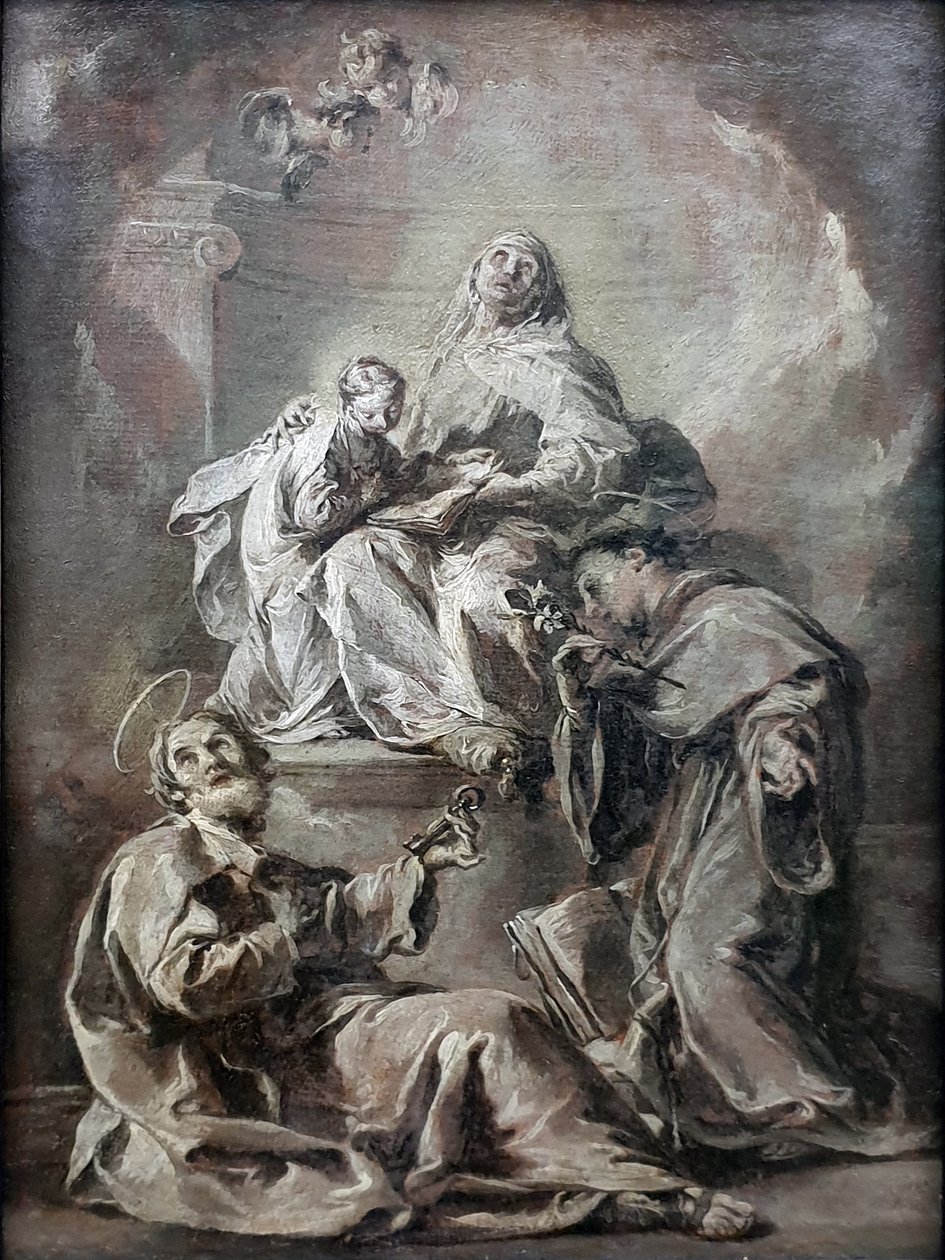 Anna istruisce Maria nella lettura della Sacra Bibbia. Sant
