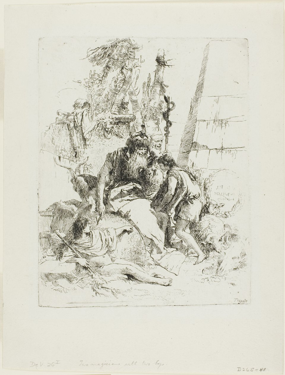 Due maghi con due ragazzi, da Scherzi da Giambattista Tiepolo