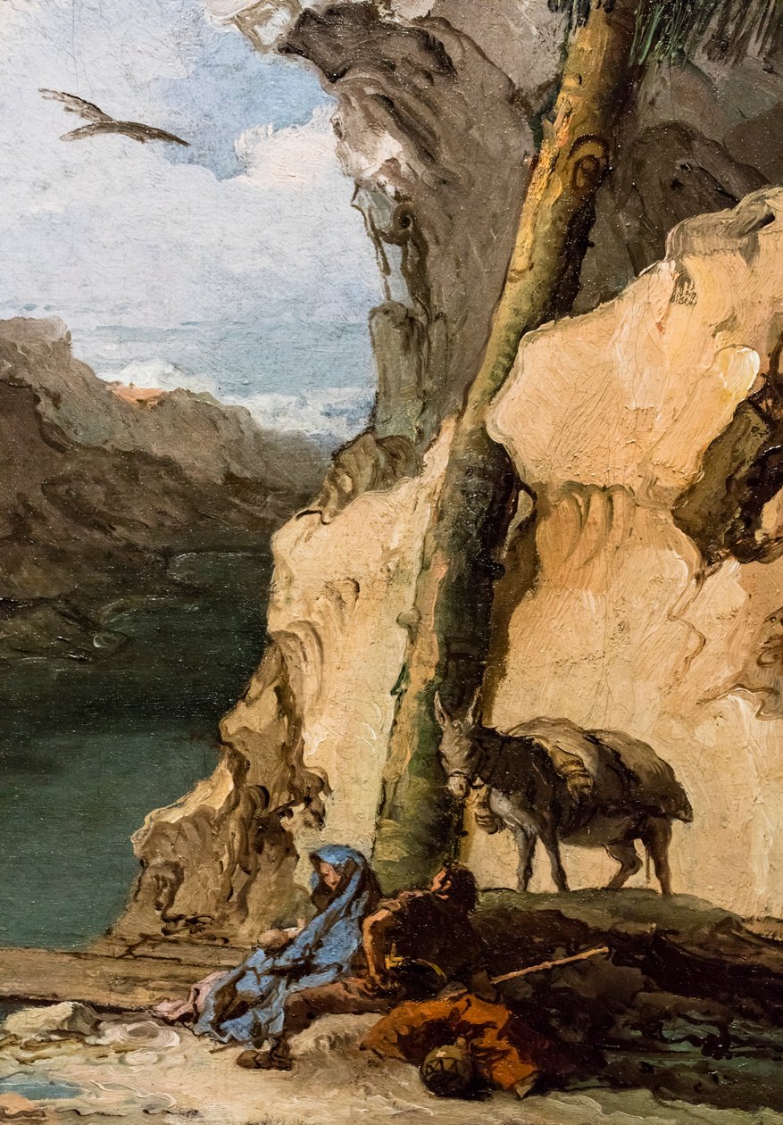 Riposo durante la fuga in Egitto, 1762/70 circa (olio su tela) da Giambattista & Tiepolo Giandomenico (1727-1804) Tiepolo
