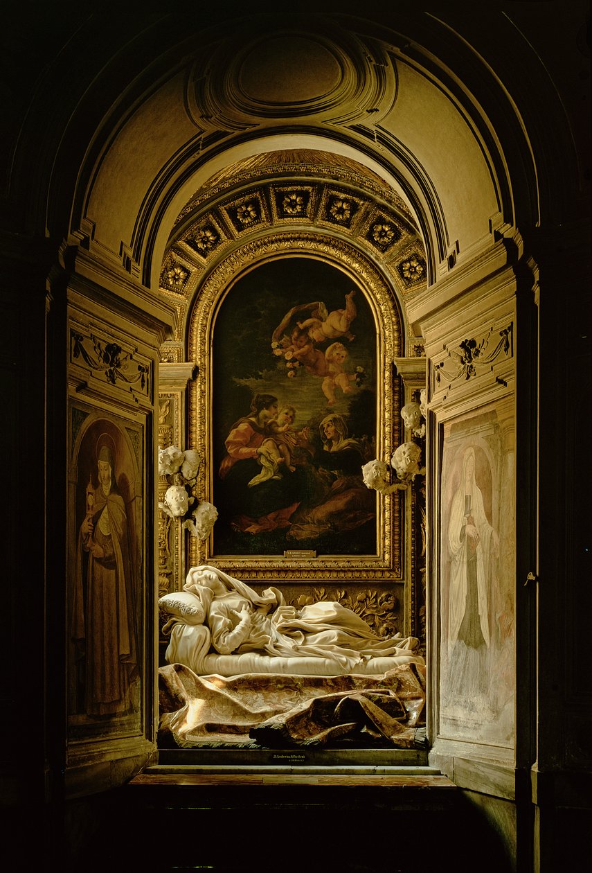 Veduta della cappella Altieri con la Morte della Beata Ludovica Albertoni, 1675 da Gian Lorenzo Bernini