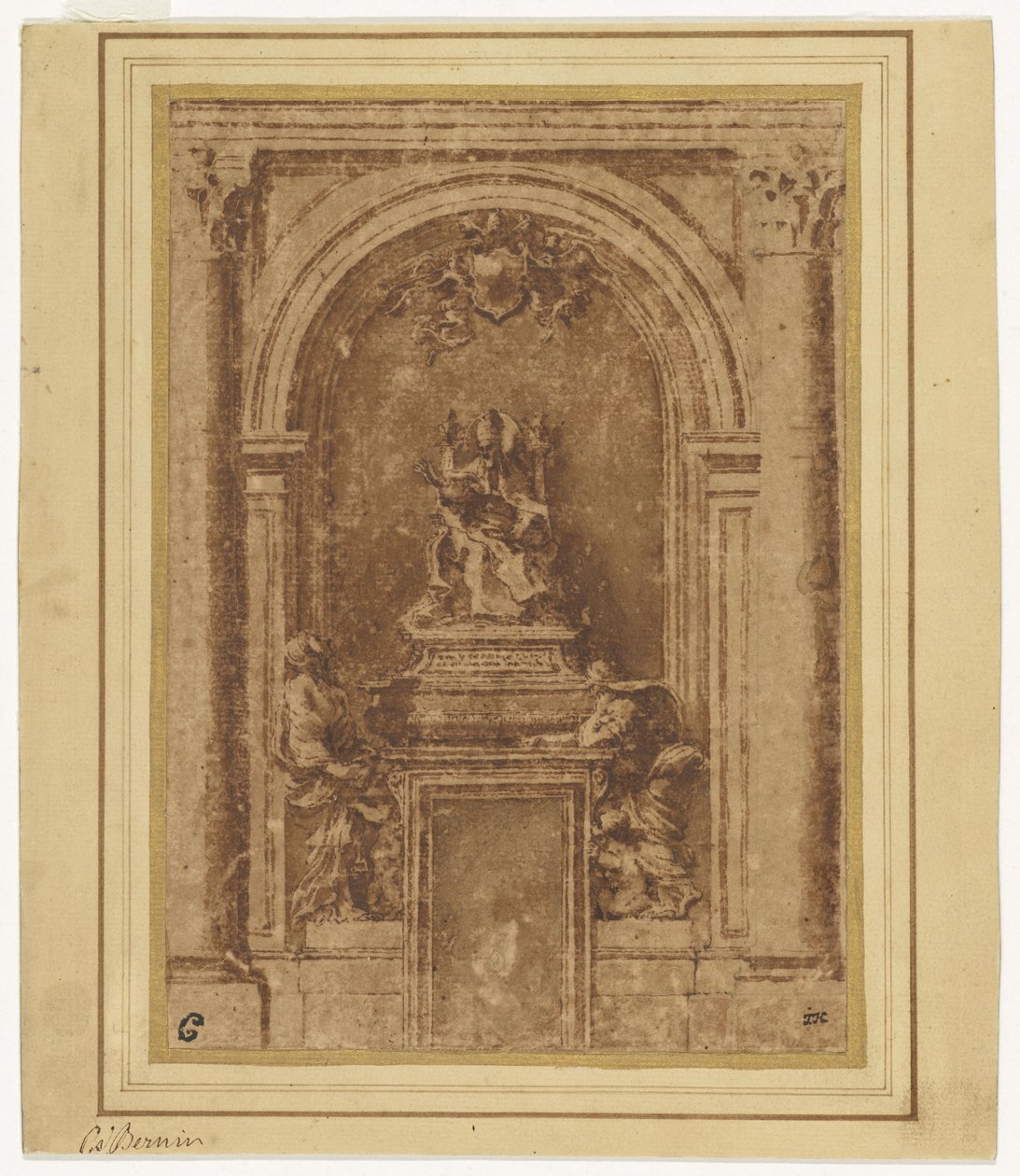 Progetto per la tomba di Papa Alessandro VII in San Pietro, Roma da Gian Lorenzo Bernini