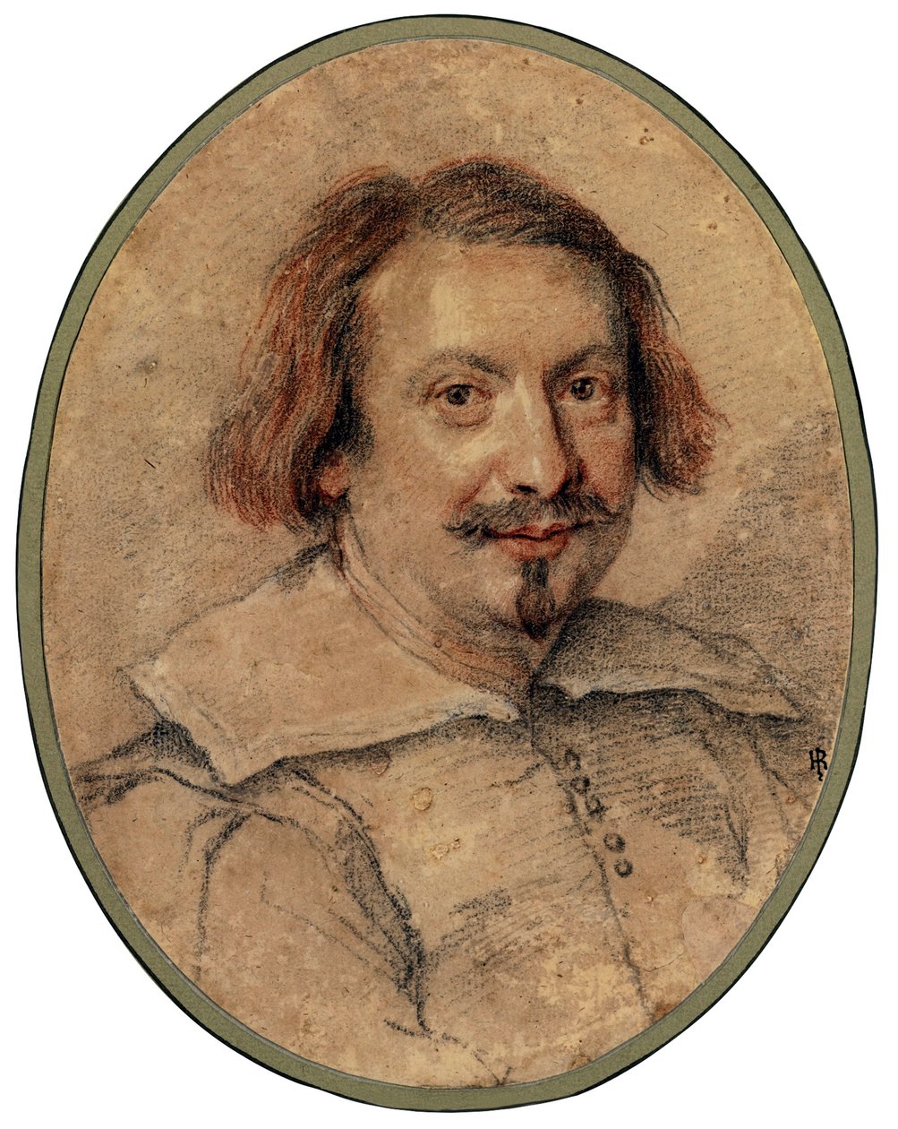 Ritratto di Ottaviano Castelli di Bernini, Gianlorenzo (1598-1680), - Gesso nero e sanguigna su carta, 24,5x19 - Collezione privata da Gian Lorenzo Bernini