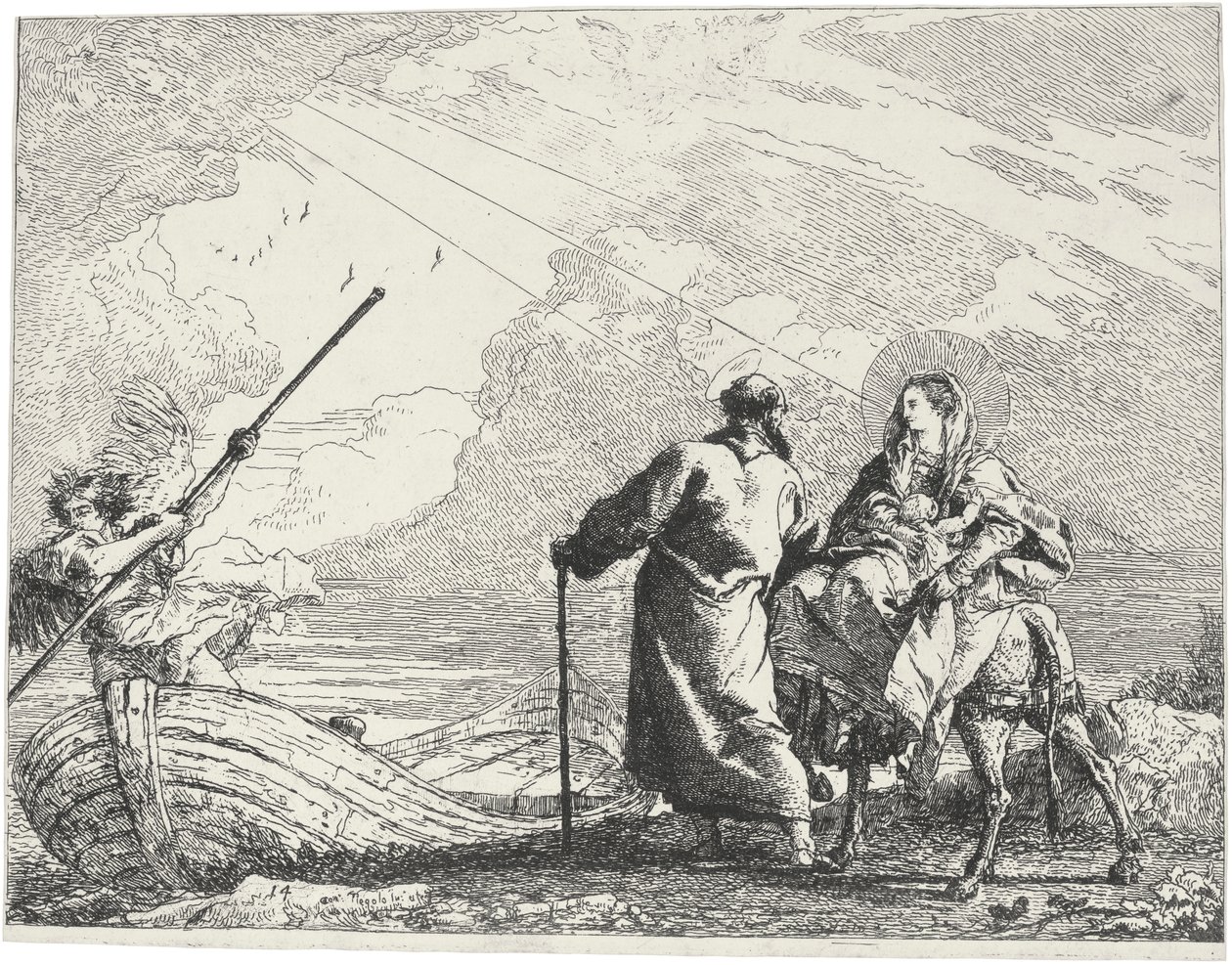 Idee pittoresche sulla fuga in Egitto da Giovanni Domenico Tiepolo