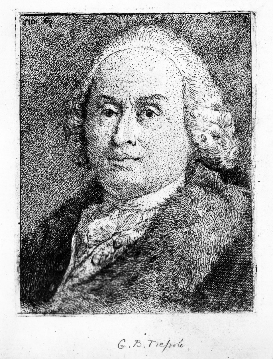 Ritratto di Giambattista Tiepolo, 1775 da Giovanni Domenico Tiepolo