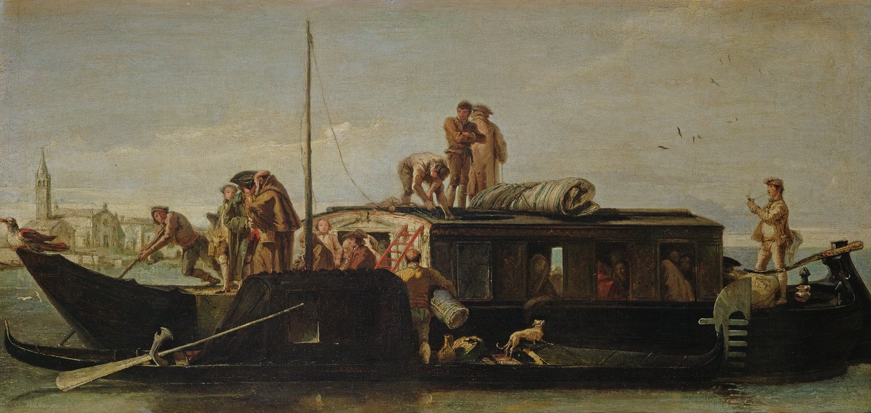 Barca postale veneziana, 1760-70 da Giovanni Domenico Tiepolo