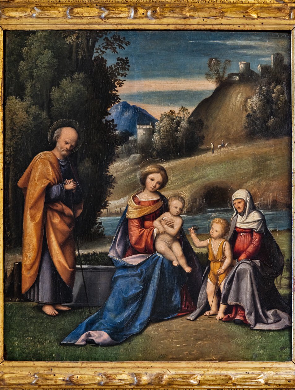 Sacra Famiglia con santi, San Giovanni Battista bambino e Sant