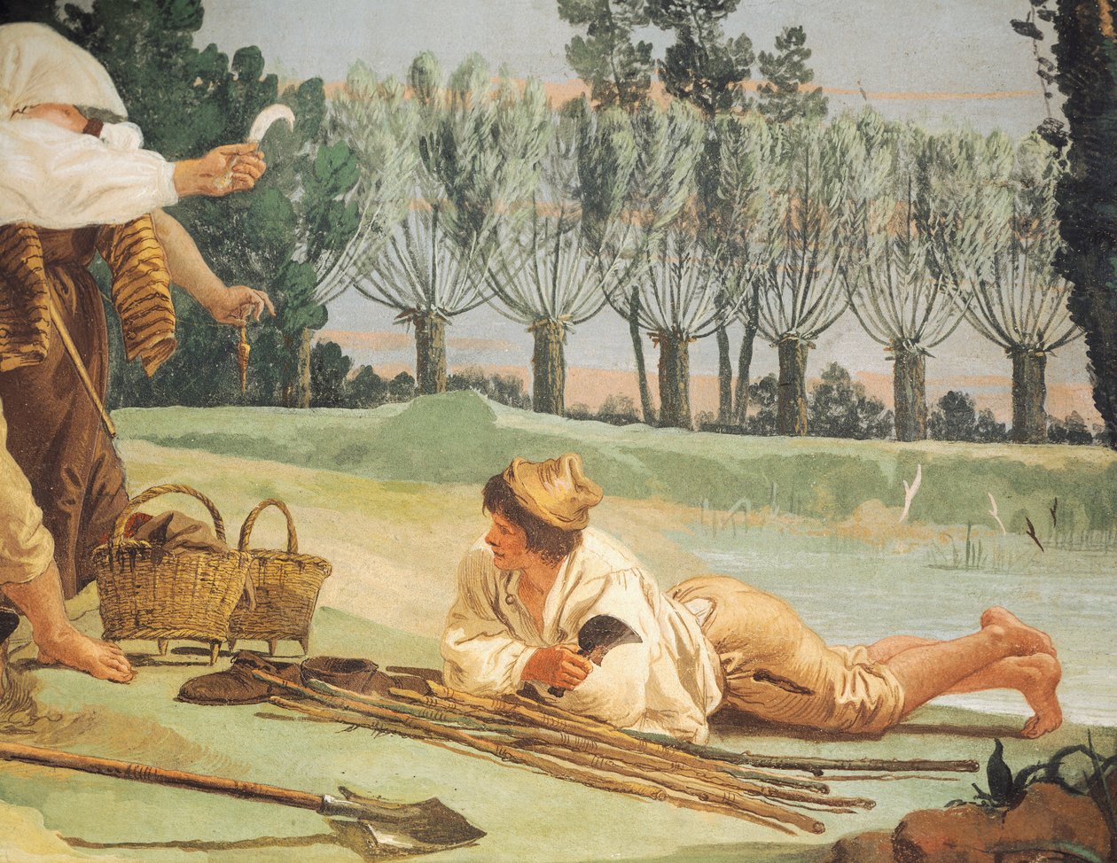 Contadini che riposano (dettaglio) da Giandomenico (1727 1804) Tiepolo