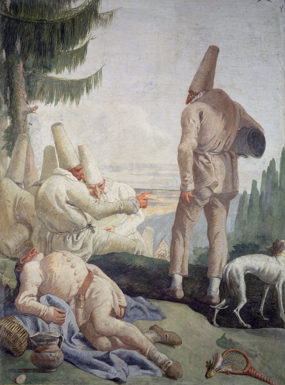Pulcinella in vacanza da Giovanni Domenico Tiepolo