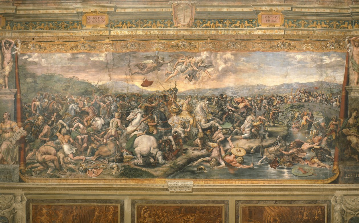 La battaglia del Ponte Milvio, 1517-1524 da Gianfrancesco Penni