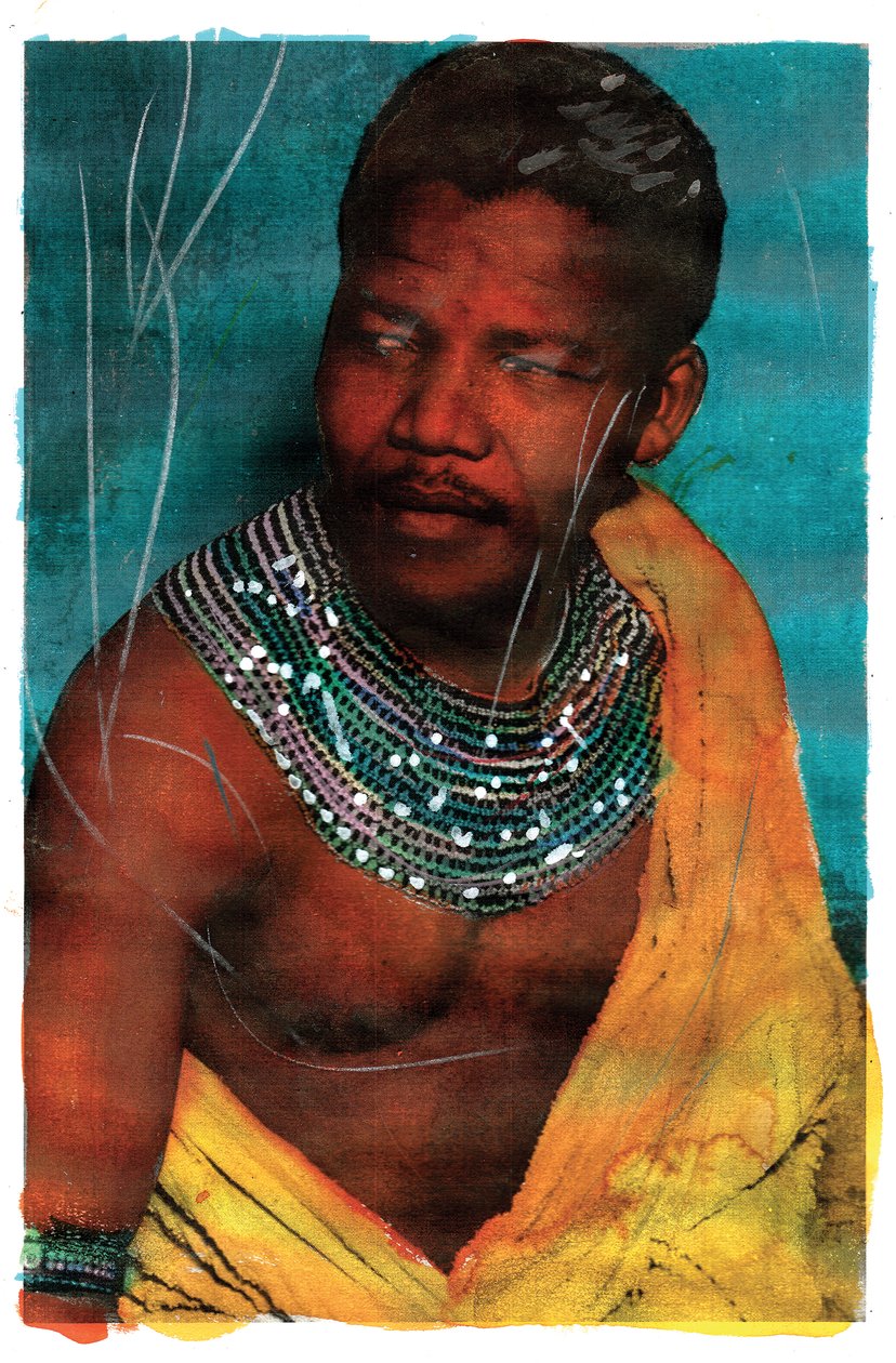 Ritratto di Nelson Mandela, 2011 (tecnica mista) da Gianluca Costantini
