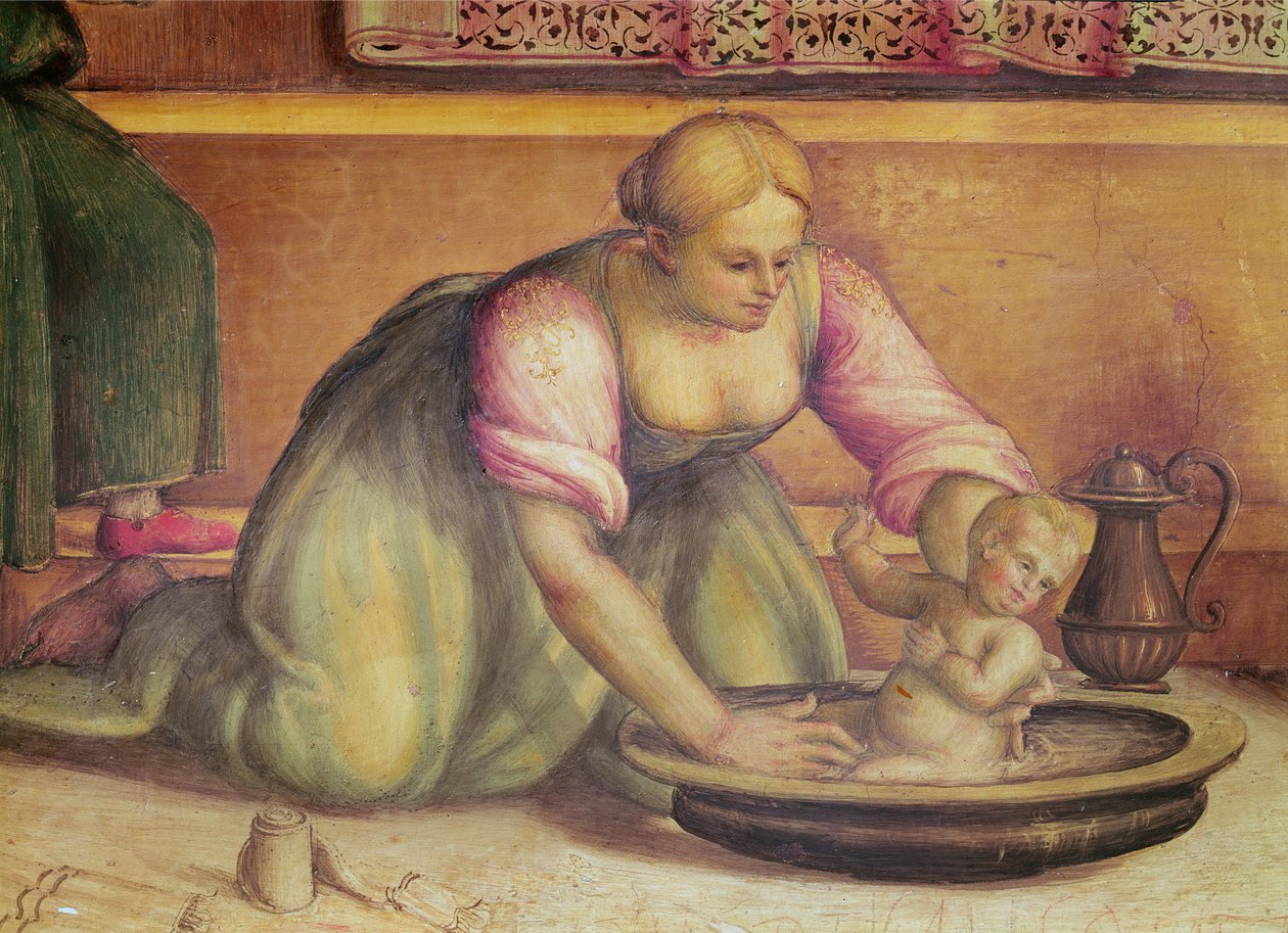 Dettaglio della Nascita di San Giovanni Battista, 1519 da Giannicola di Paolo