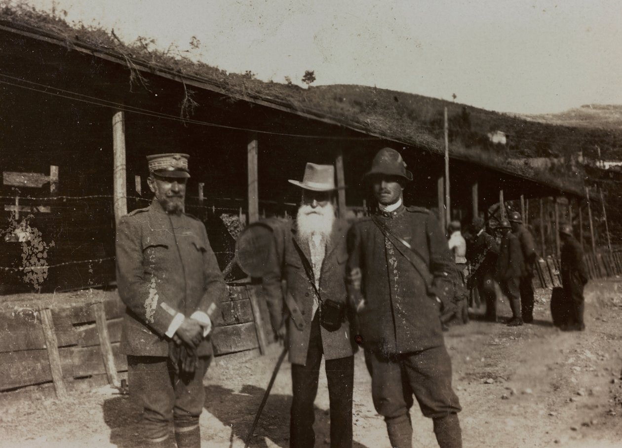 Album "Immagini di guerra II": soldati italiani in Val Chiusone a Podsenica, 09/1917 (foto in b/n) da Gigliucci Gigliucci
