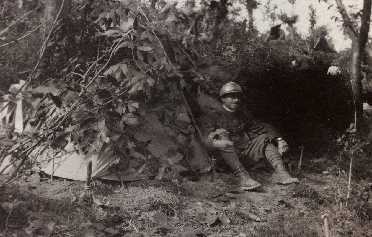 Album "Immagini di Guerra II": soldati italiani in Val Chiusone a Podsenica, 09/1917 (foto b/n) da Gigliucci Gigliucci