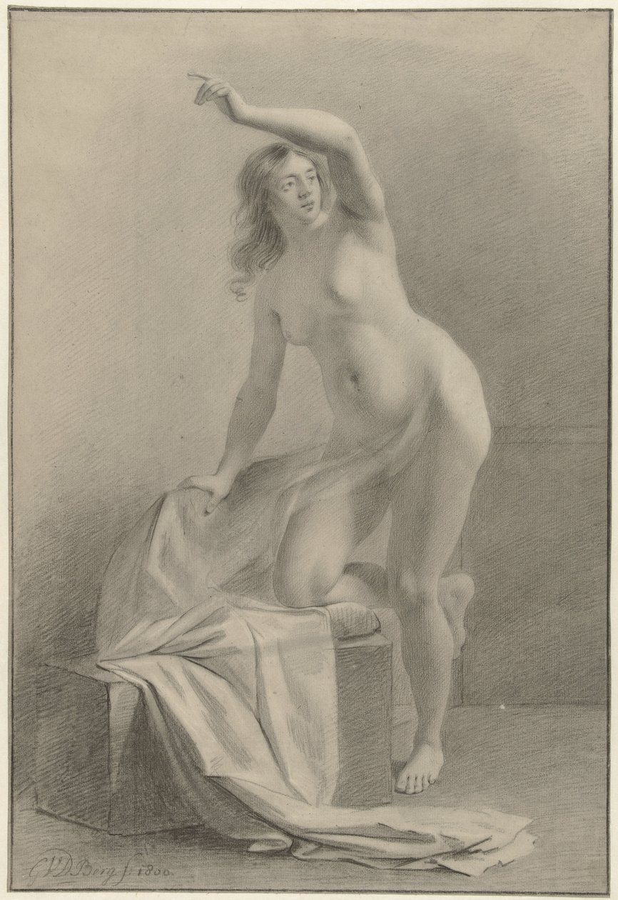 Studio di nudo femminile da Gijsbertus Johannus van den Berg