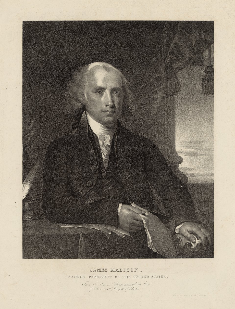 James Madison, quarto presidente degli Stati Uniti da Gilbert (after) Stuart