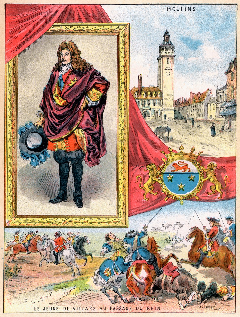 Claude Louis Hector de Villars, comandante militare francese, 1898 da Gilbert