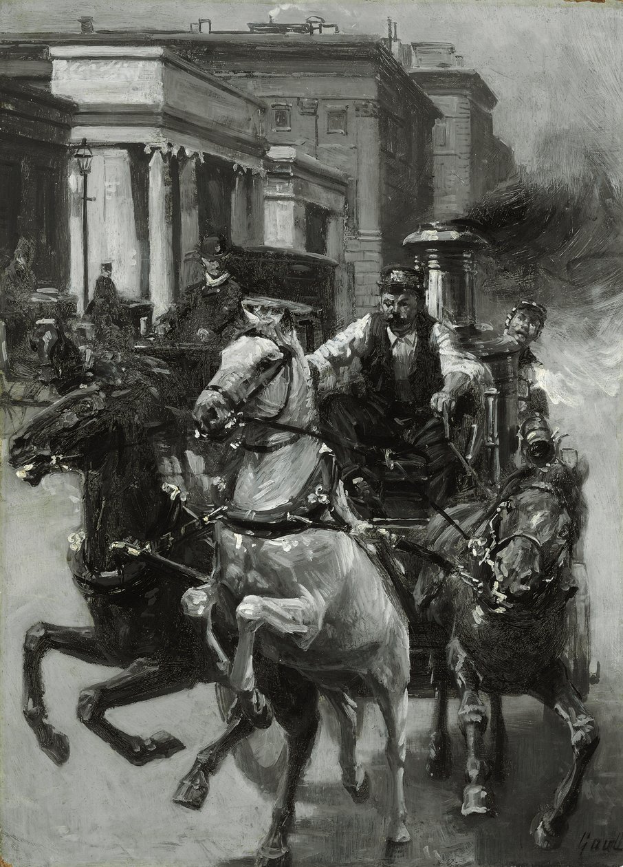 Corsa al fuoco, c.1900 da Gilbert Gaul