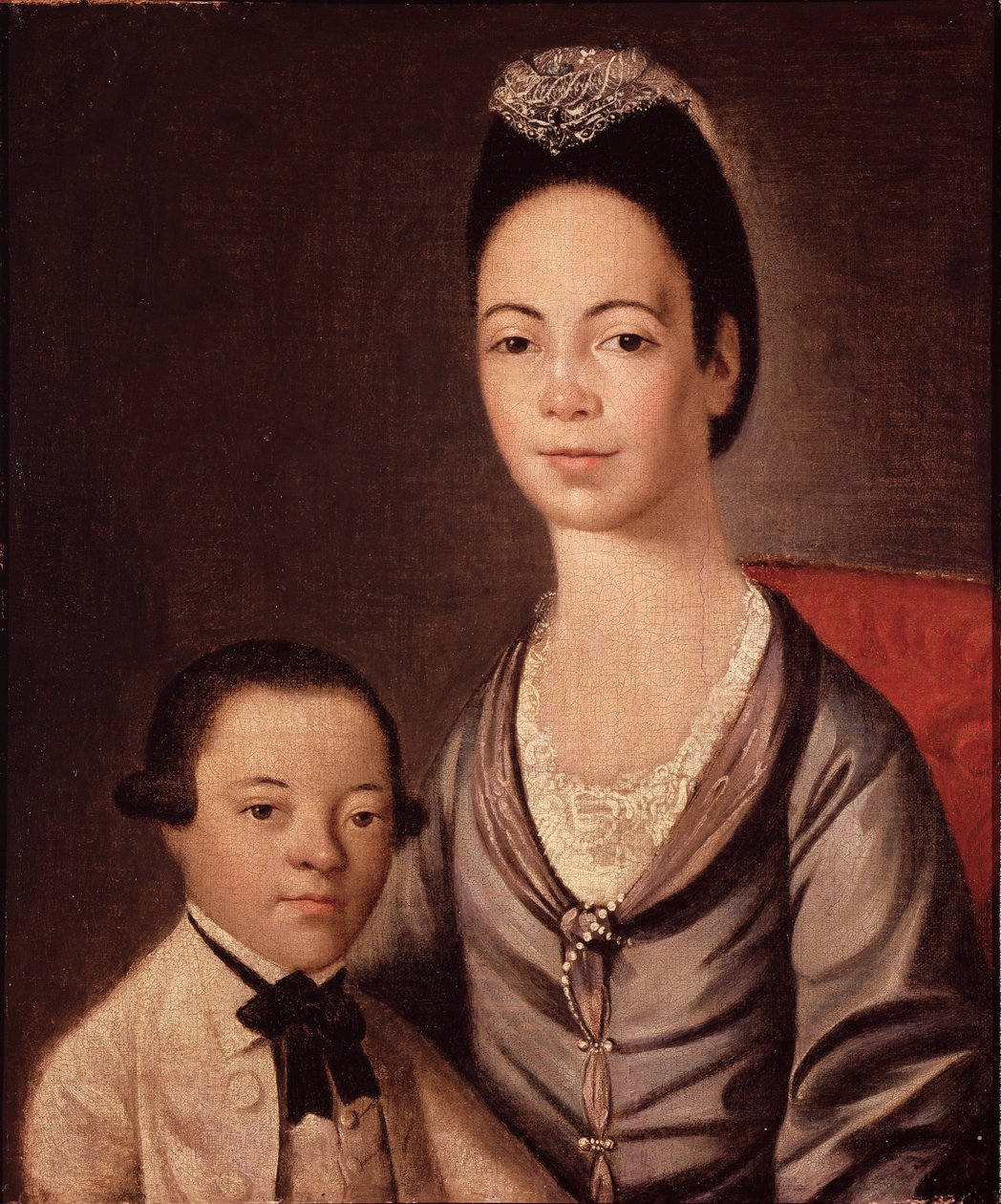La signora Aaron Lopez e suo figlio Joshua da Gilbert Stuart
