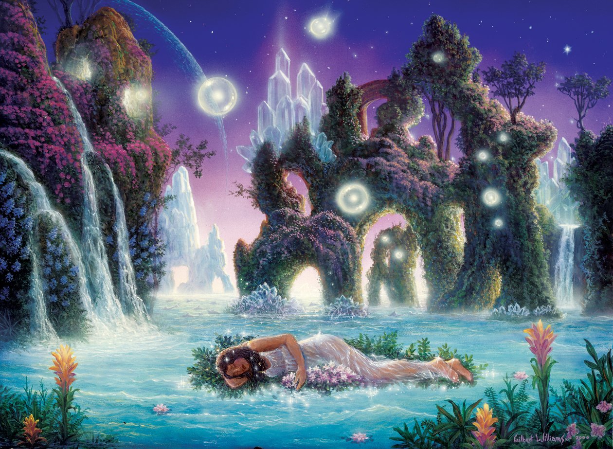 Il sognatore, 2000 (acrilico su tavola) da Gilbert Williams